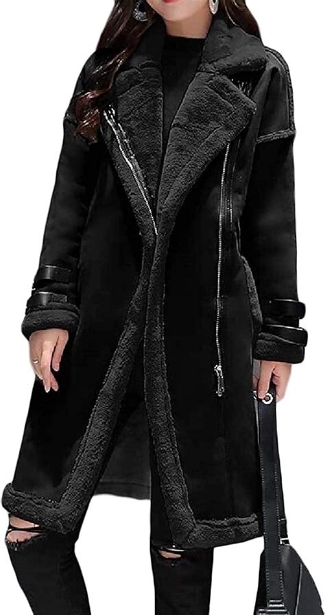 Cappotto In Pelle Scamosciata Nero 